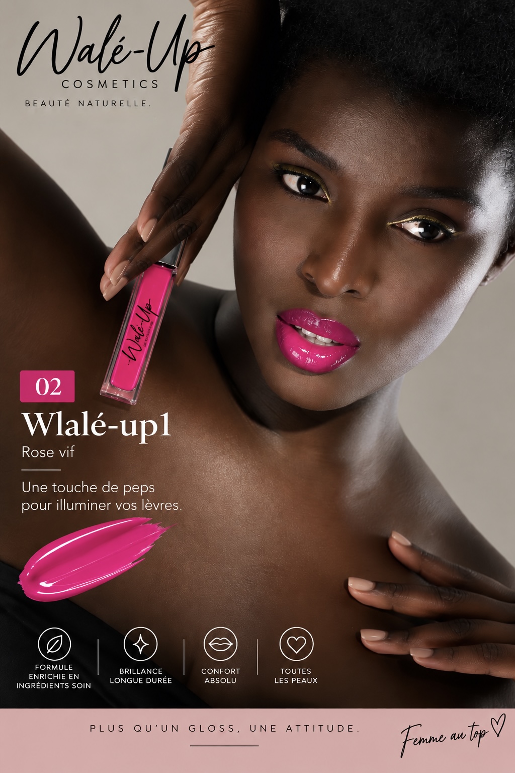 Gloss Walé-Up 02 Wlalé-up1 — rose vif